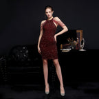 Banquet Evening Dress Colorful Sequin Short Dress Party Gathering Small Dress Fairy