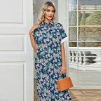 Women Clothing Autumn Middle East Muslim Casual Robe Dress