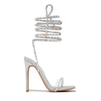 Summer Casual Comfortable Lace-up Roman Pointed Stiletto Heel Women High Heel Sandals