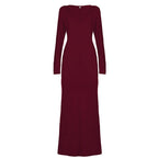 Autumn Winter Sexy Dress Solid Color Sheath Slim Slimming Dress
