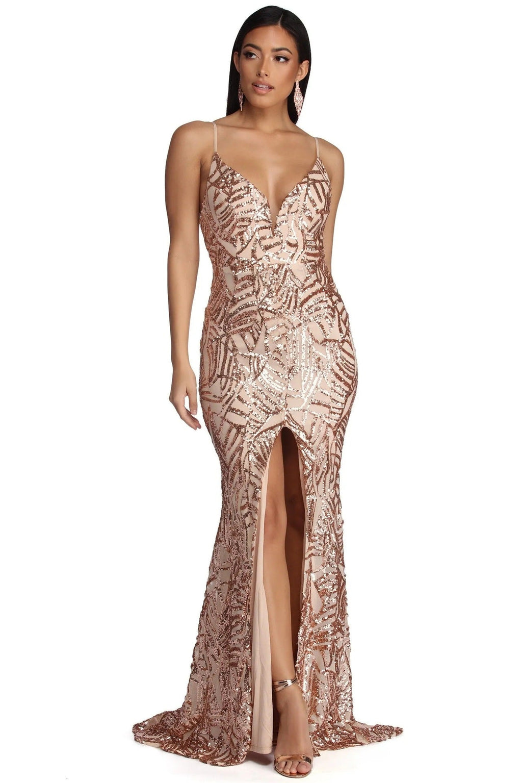 Sequ Dress Summer Geometric Abstract Sequin Sling Evening Dress
