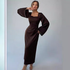 Spring Summer Women Chain Long Evening Dress