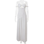 Women Clothing Summer off Shoulder Sexy Vacation Slim Fit Dress Women