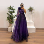 Spring Autumn Oblique Shoulder Mesh Floral Print Dress Casual Loose Party Dress Dress