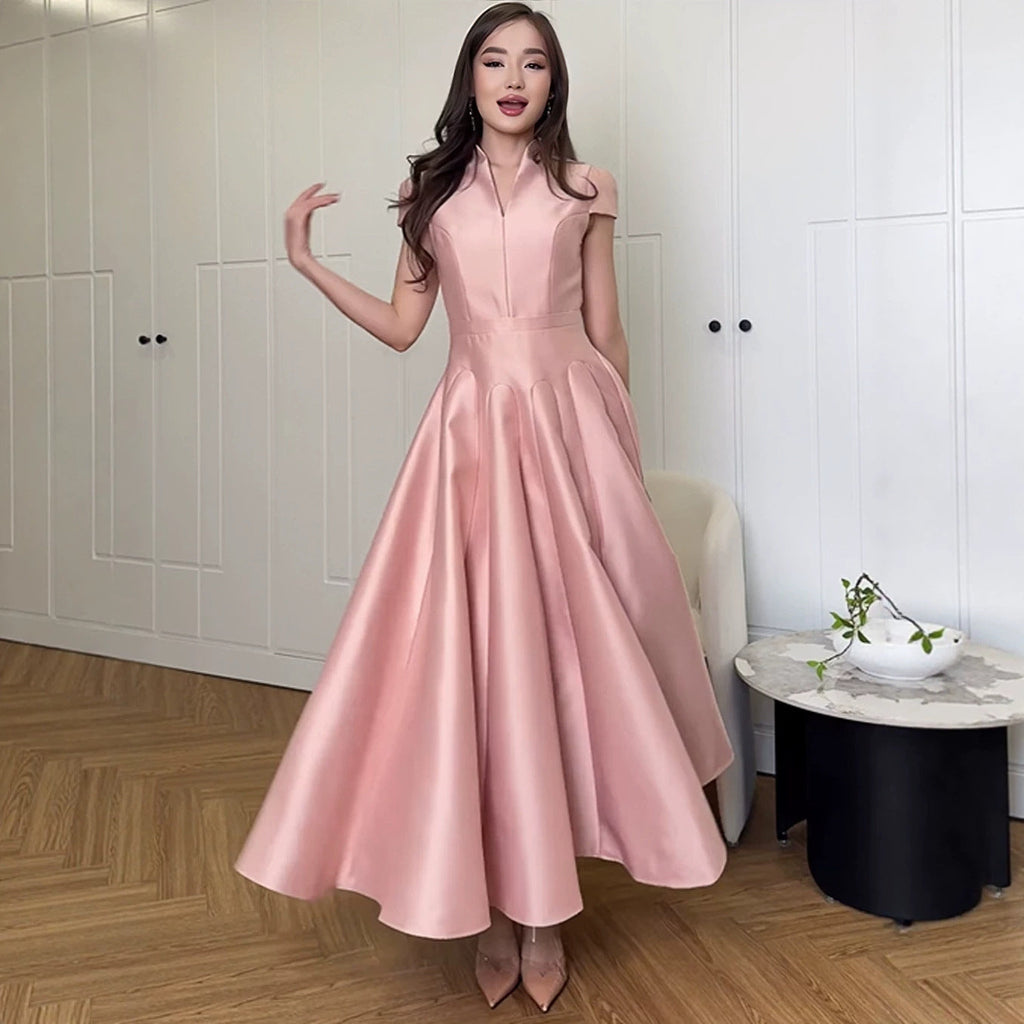Summer French Elegance Short Sleeved Dress