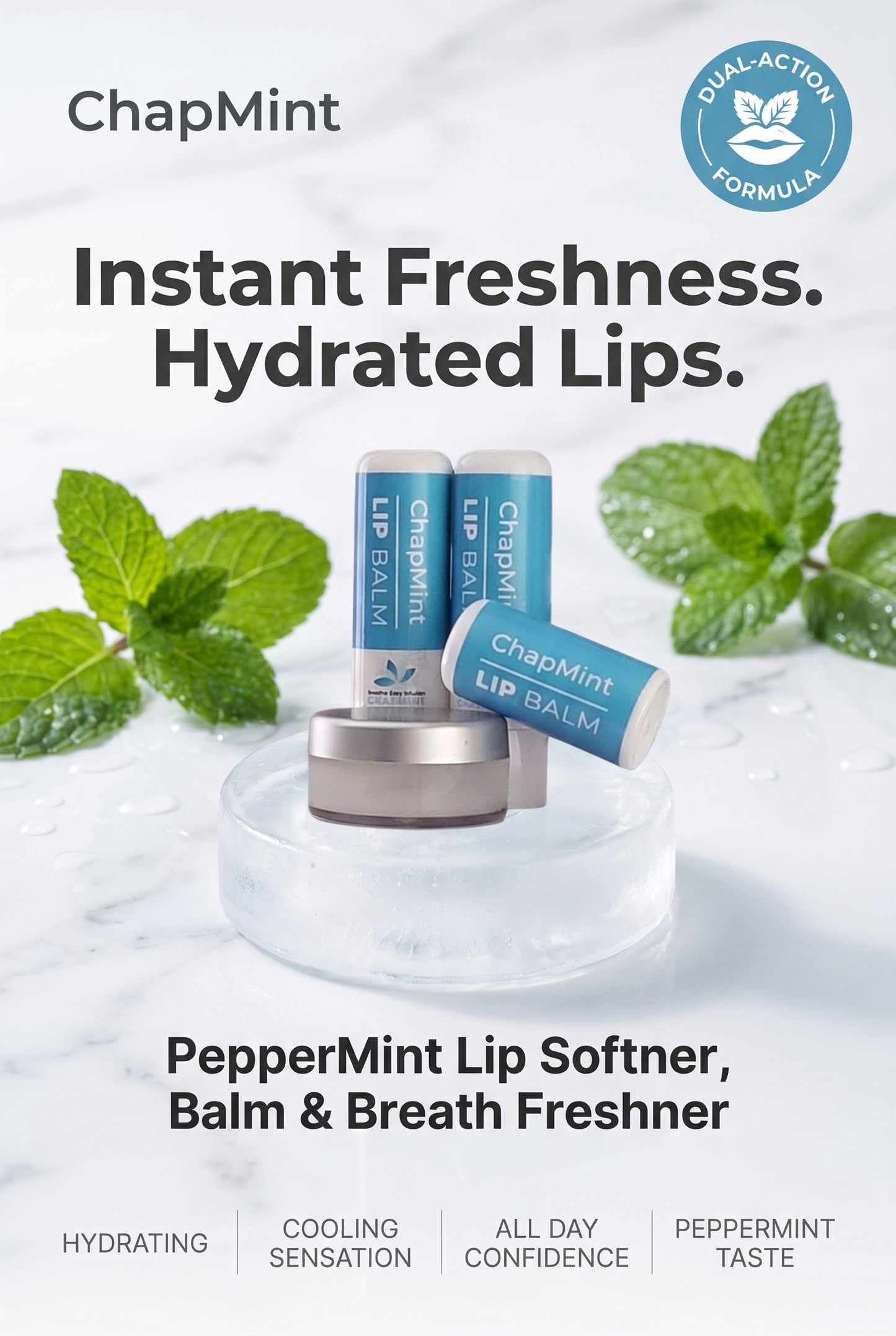 PepperMint Lip Softner, Balm & Breath Freshner