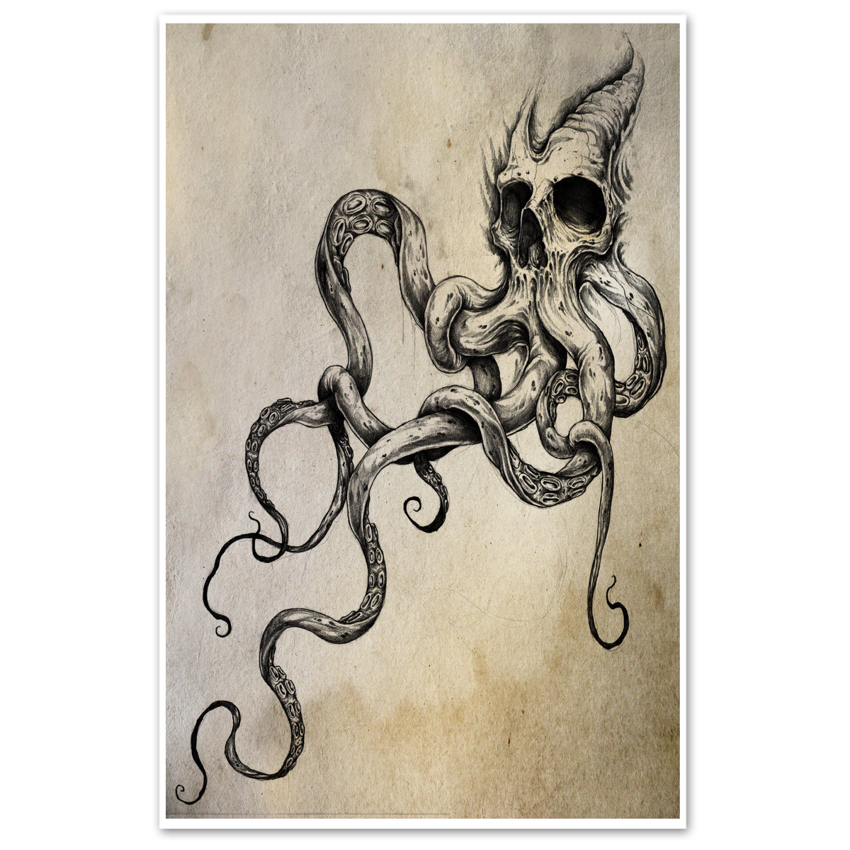 Skulltapus Tattoo Print