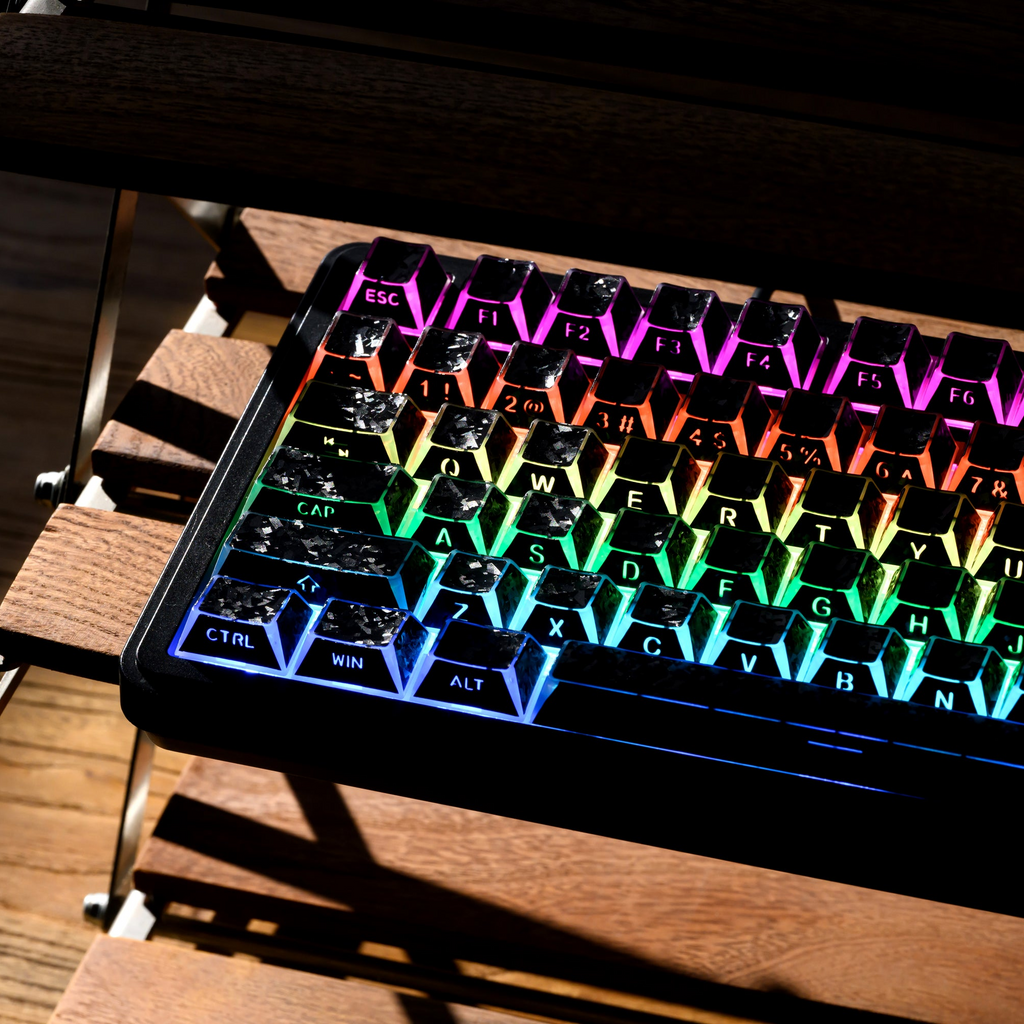 XVX PRISM Forged Carbon Shine-Through Cherry Profile 136-Key PBT Keycap Set