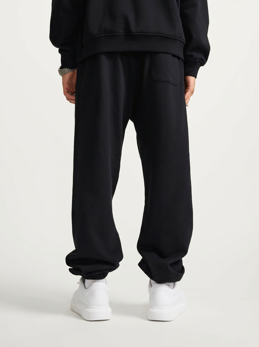 Apollo Heavyweight Cotton Black Sweatpants