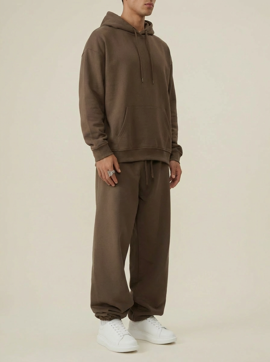 Apollo Heavyweight Cotton Brown Sweatpants