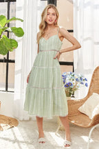 ADORA Gingham Detail Washed Dress