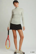Umgee Long Sleeve Mock Neck Top