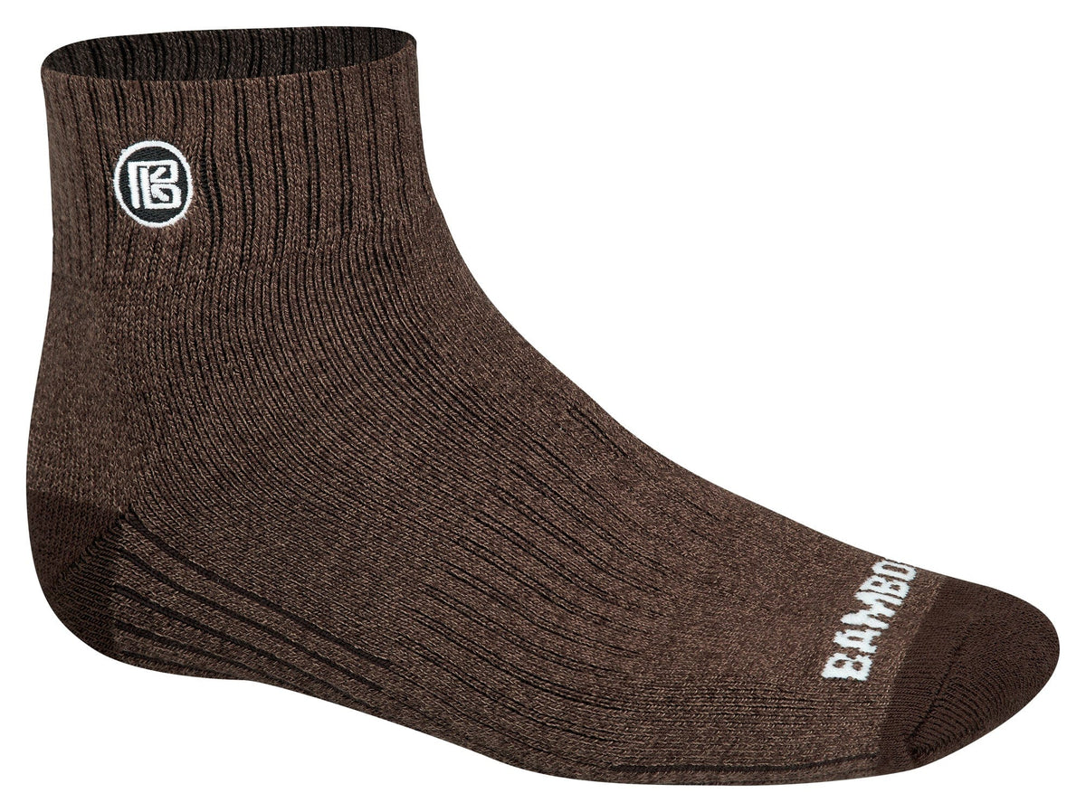 Premium Bamboo Rayon Quarter High Crew Socks - 3 Pair and 6 Pair Packs Available