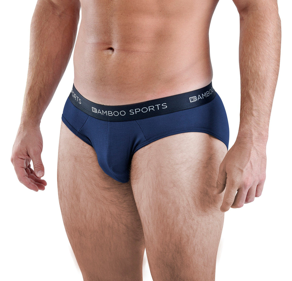 Men's Bamboo Rayon No Fly Briefs Available in all sizes & 3 Colors - 4 Pack