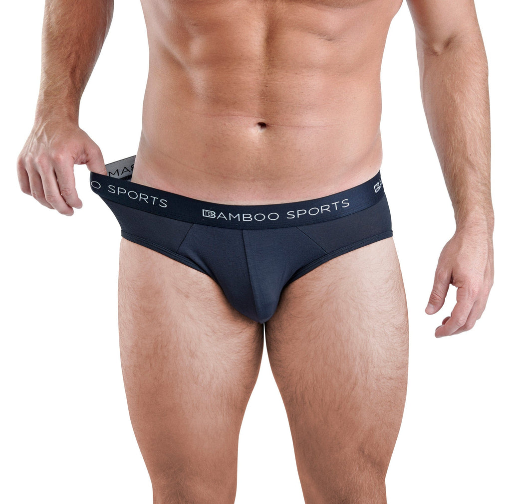 Men's Bamboo Rayon No Fly Briefs Available in all sizes & 3 Colors - 4 Pack