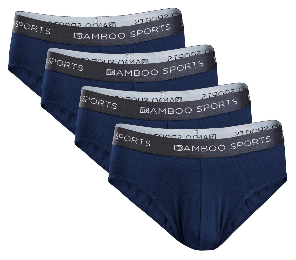 Men's Bamboo Rayon No Fly Briefs Available in all sizes & 3 Colors - 4 Pack