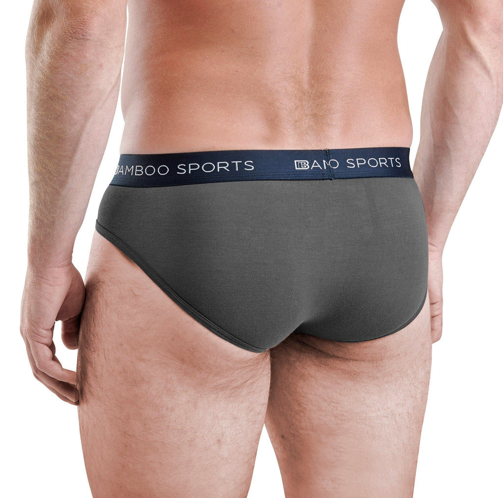 Men's Bamboo Rayon No Fly Briefs Available in all sizes & 3 Colors - 4 Pack
