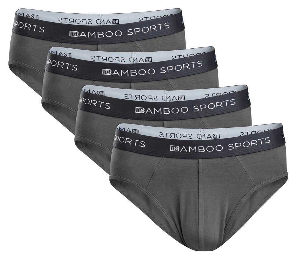 Men's Bamboo Rayon No Fly Briefs Available in all sizes & 3 Colors - 4 Pack