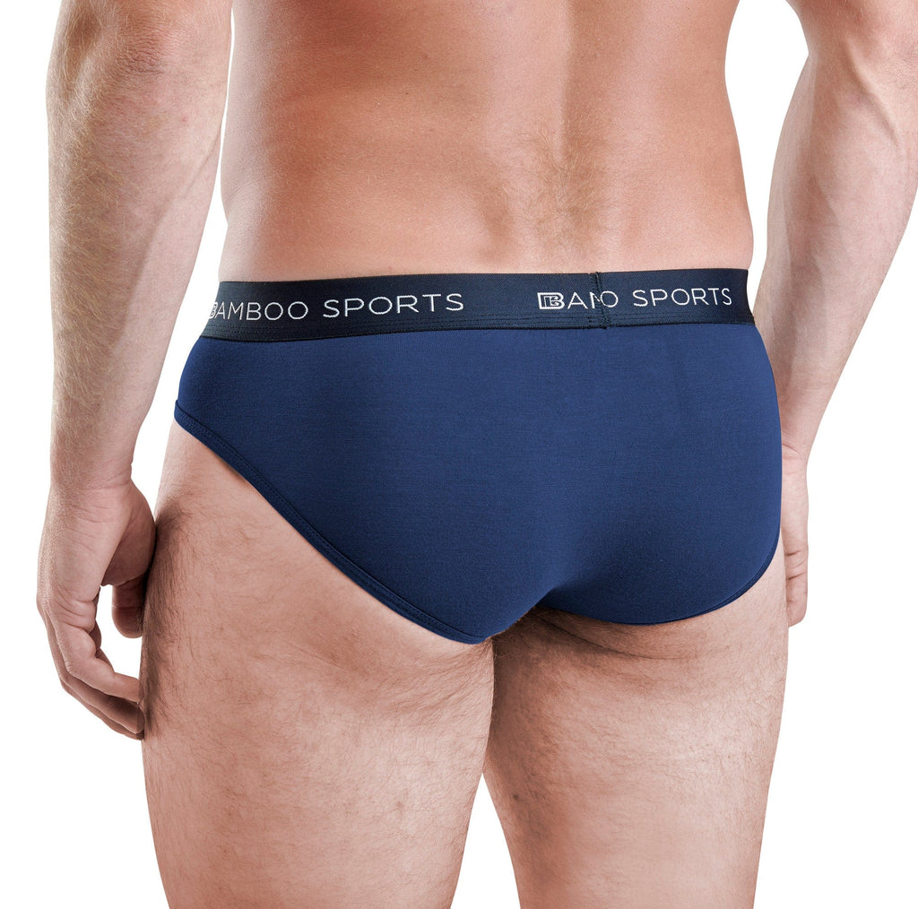 Men's Bamboo Rayon No Fly Briefs Available in all sizes & 3 Colors - 4 Pack