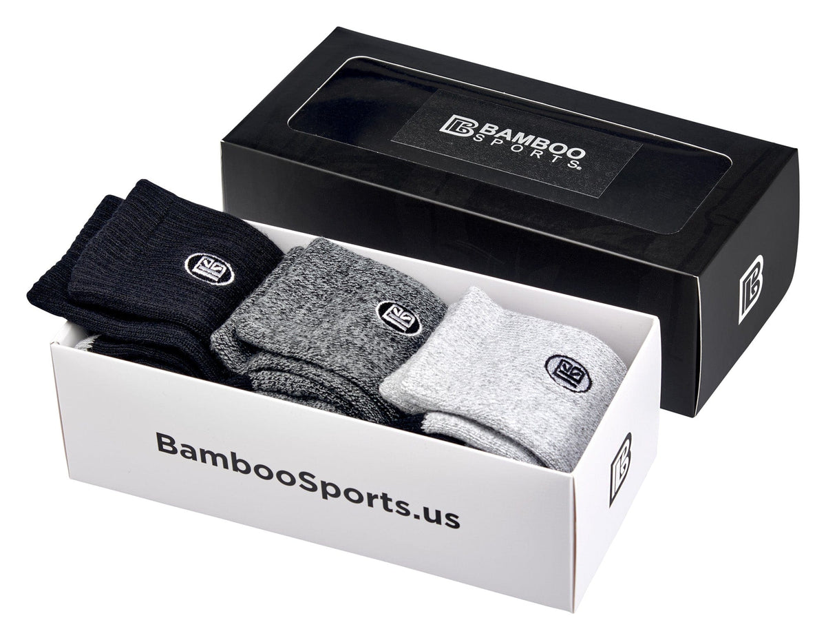 Premium Bamboo Rayon Crew Socks - 3 Pair and 6 Pair Packs Available