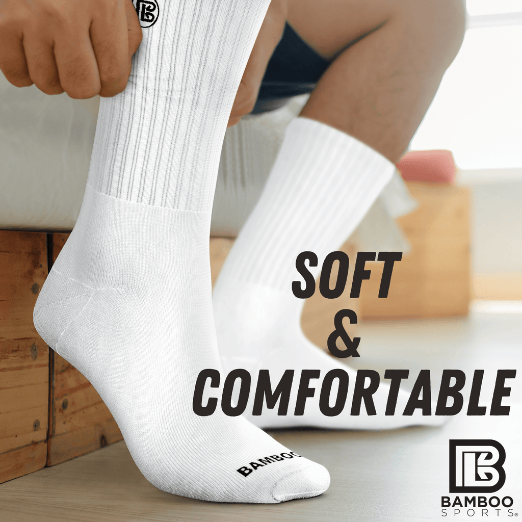Premium Bamboo Rayon Crew Socks - 3 Pair and 6 Pair Packs Available