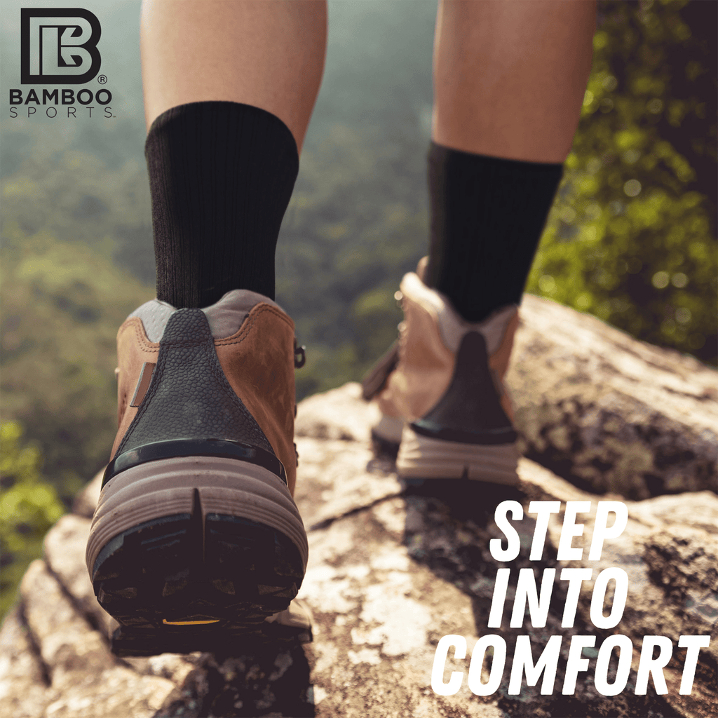 Premium Bamboo Rayon Crew Socks - 3 Pair and 6 Pair Packs Available