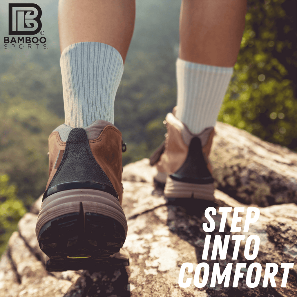 Premium Bamboo Rayon Crew Socks - 3 Pair and 6 Pair Packs Available