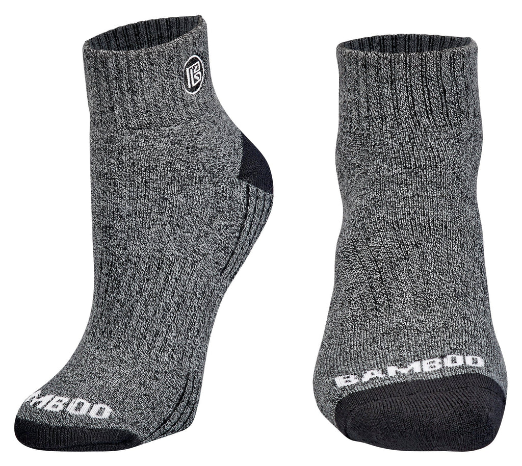 Premium Bamboo Rayon Quarter High Crew Socks - 3 Pair and 6 Pair Packs Available
