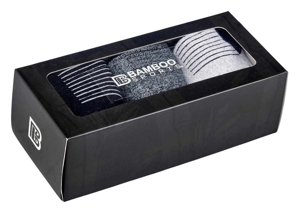 Premium Bamboo Rayon Quarter High Crew Socks - 3 Pair and 6 Pair Packs Available