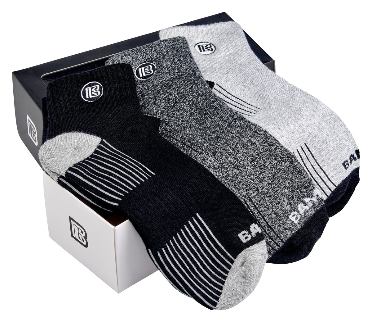 Premium Bamboo Rayon Quarter High Crew Socks - 3 Pair and 6 Pair Packs Available