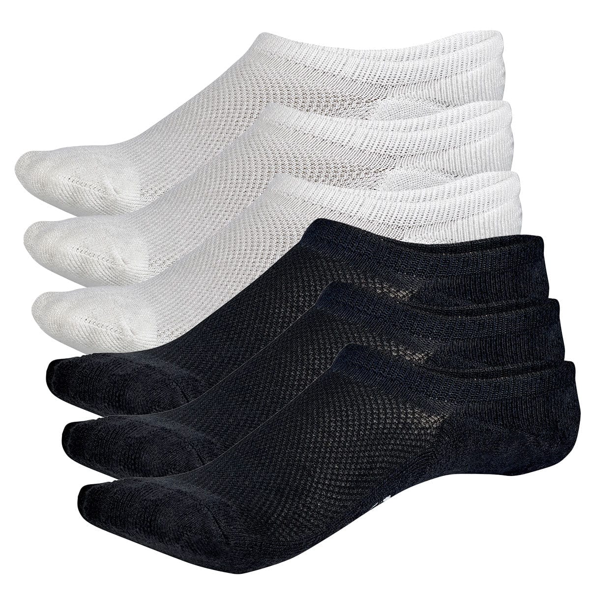 Invisible No Show Bamboo Rayon Socks - 3 Pair and 6 Pair Packs Available