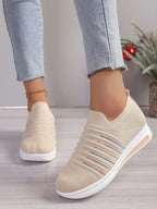 Breathable Mesh Wedge Sneakers