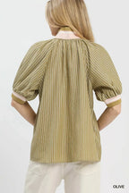 Umgee Botanical Print Blouse