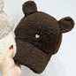 Cute Fluffy Bear Ears Winter Hat