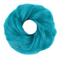 Peacock Green Scrunchy Updo Wavy Hair Bun Elastic Synthetic Hairpiece Wig Curly Hair Extension Scrunchies