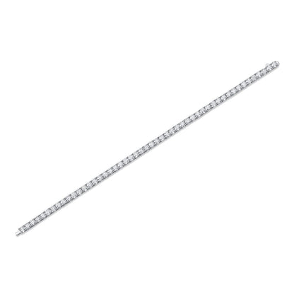 One-of-a-kind - A fashionable bracelet and bracelet jewelry set with 0.1-carat Moissan diamonds, S925 sterling silver and platinum-plated diamonds