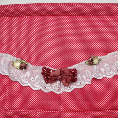 [Polka Dot & Bud Silk] Red/Wall Hanging/ Hanging Baskets / Wall Baskets / Baskets (17*18)