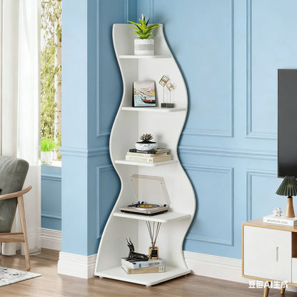 Modern Wall Corner Bookshelf Bookcase