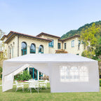 10'x20' Outdoor Party Tent with 6 Removable Sidewalls, Waterproof Canopy Patio Wedding Gazebo, White