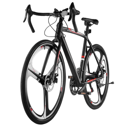 Road Bike, 700C Wheels Racing Bike, SHIMANO 14 Speeds Drivetrain City Commuter Road Bicycle, Urban Adult Sport Bike with Lightweight Aluminum Alloy Frame, Drop Bar, Disc Brake, for Men Women