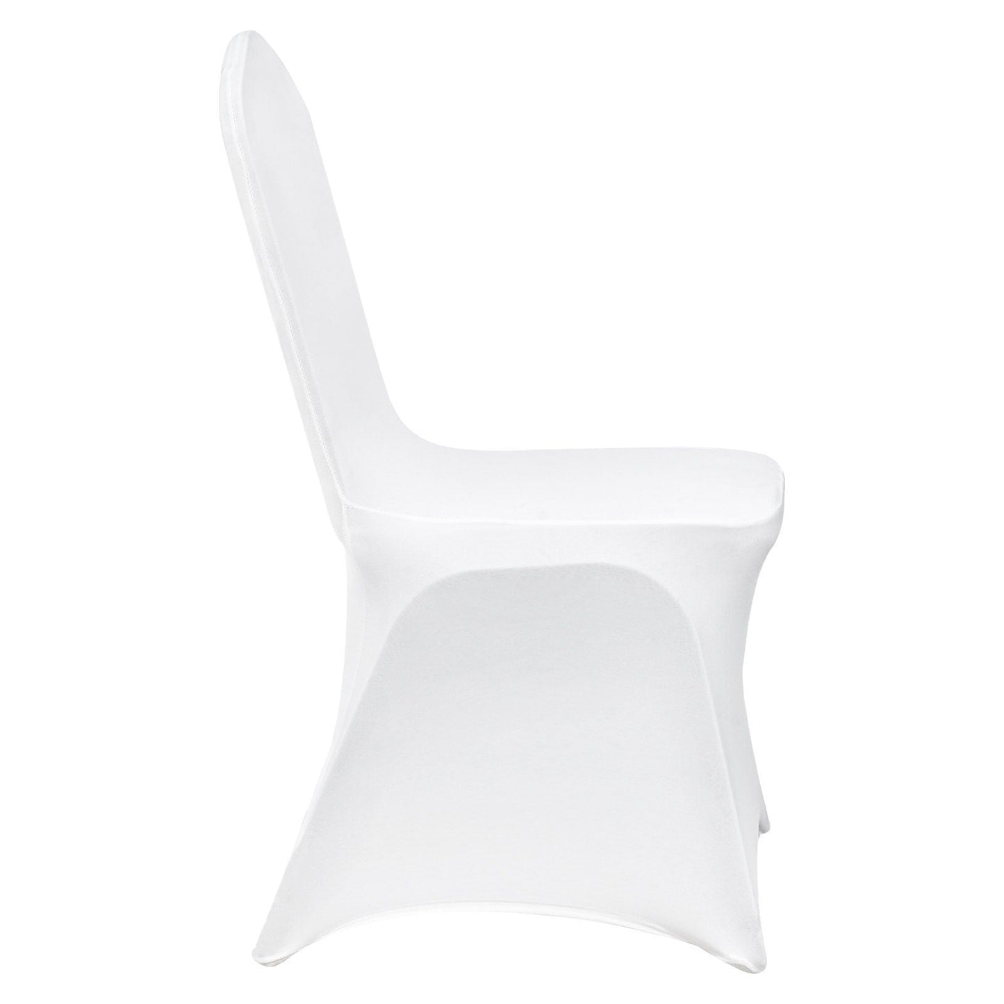 Stretch Spandex Folding Chair Covers, Universal Fitted Chair Cover, Removable Washable Protective Slipcovers, for Wedding, Holiday, Banquet, Party, Celebration, Dining (50PCS White)