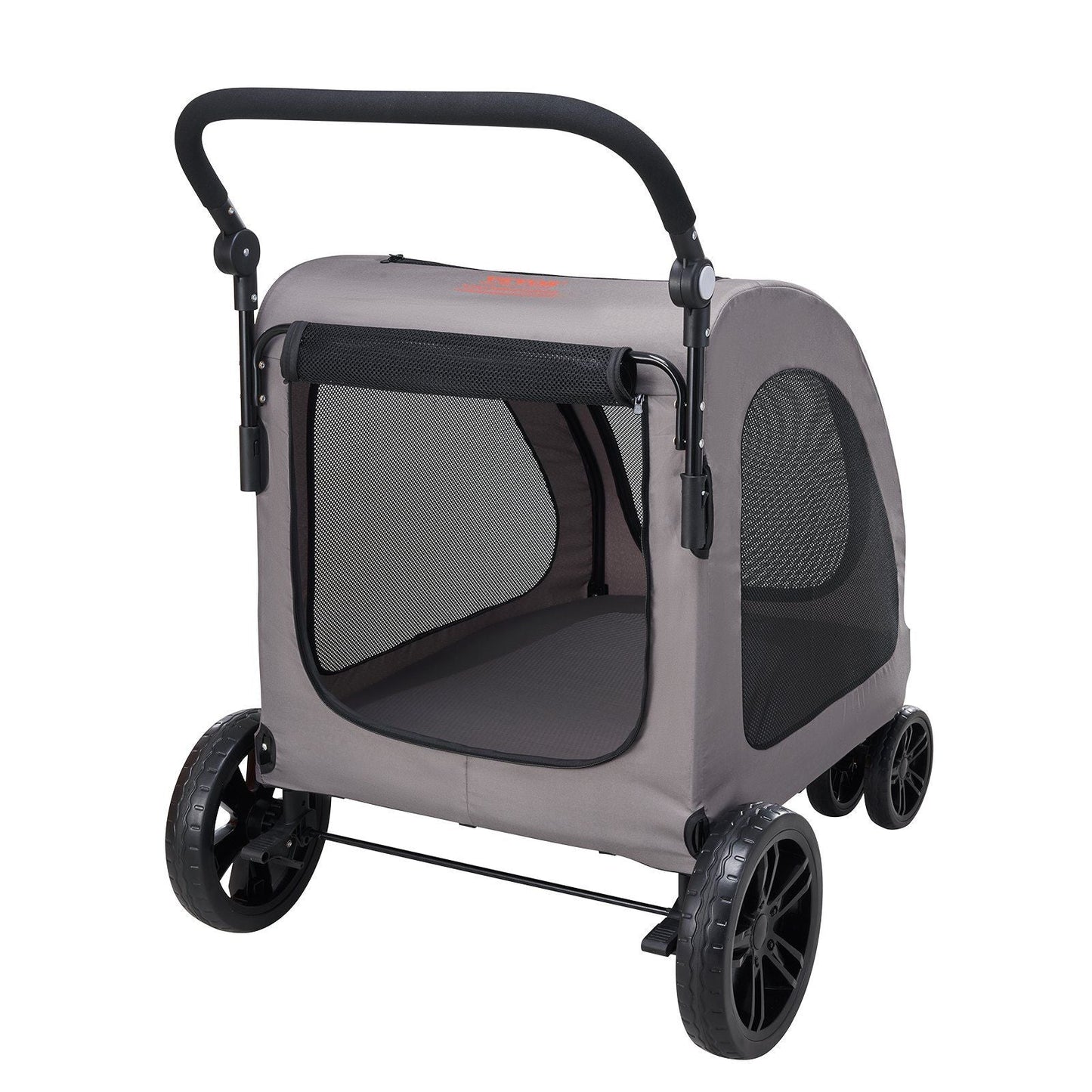 Pet Stroller - 4-Wheels Dog Stroller Carrier 160lbs Weight Capacity Portable