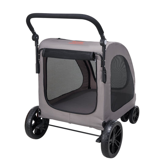 Pet Stroller - 4-Wheels Dog Stroller Carrier 160lbs Weight Capacity Portable