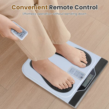 TENS & EMS Foot Massager with 10 Modes & 50 Intensity Levels - Electric Foot Stimulator for Neuropathy, Plantar Fasciitis & Pain Relief - 4 Electrode Pads for Full Body - Cordless with Remote Control