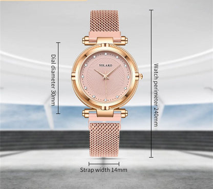 Fashion Diamond Women's Lazy Magnet Wrist Watch