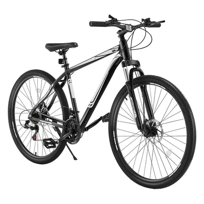 Mountain Bike, 29 inch MTB Bicycle with Front Suspension, 21 Speeds SHIMANO Twist Shifting, Comfort Saddle, Dual Disc Brakes, Aluminum Alloy Frame, Adult Sport Cycling Bicycle Trail Snow