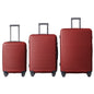 Luggage Sets ABS Hardshell 3pcs Luggage, Lightweight Durable Suitcase sets Spinner Wheels Suitcase with TSA Lock 20''24''28'' Available(WINE RED)