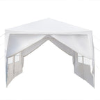 10'x20' Outdoor Party Tent with 6 Removable Sidewalls, Waterproof Canopy Patio Wedding Gazebo, White