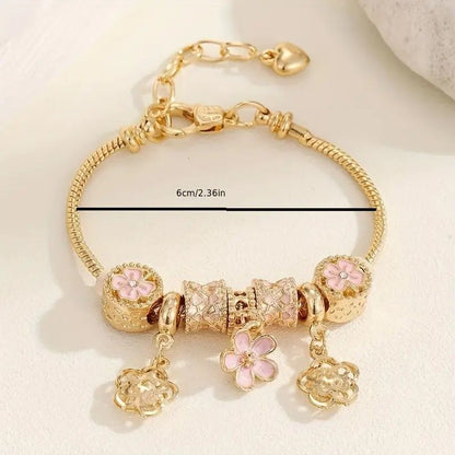 DIY bead bracelet, multi-element stainless steel copper alloy rhinestone fashion accessory