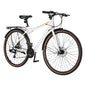 Hybrid Bike, Lightweight Aluminum Frame Bike, 700c Wheel Men Women Hybrid Bicycle, Step-Over Adult Urban City Commuter Bikes, with 24-Speed Shimano Drivetrain, Alloy Adjustable Stem, Dual Brakes